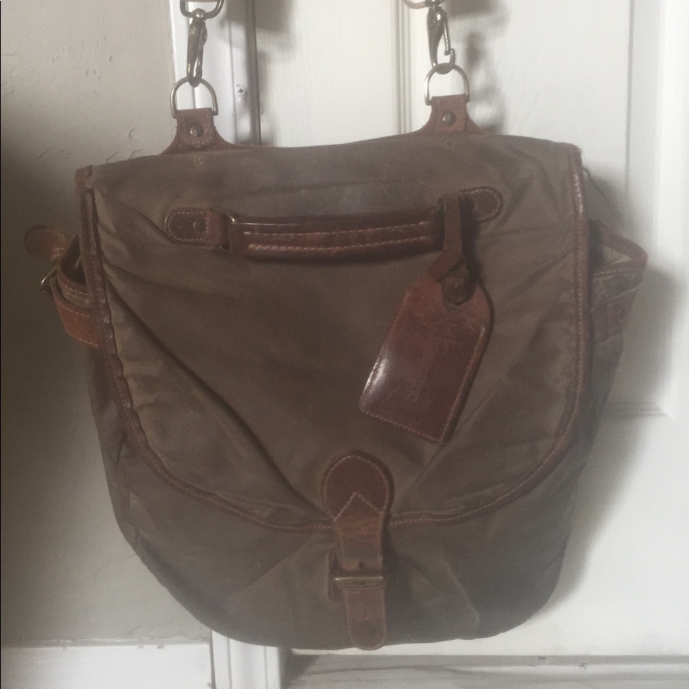 Rare Schlesinger waxed canvas messenger bag
